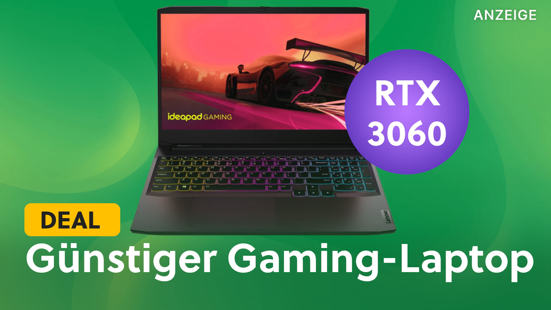 Holt euch den aktuell günstigsten Gaming-Laptop mit GeForce RTX 3060 jetzt im Angebot bei Amazon