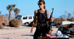 Sarah Connor in Terminator 2 Titel