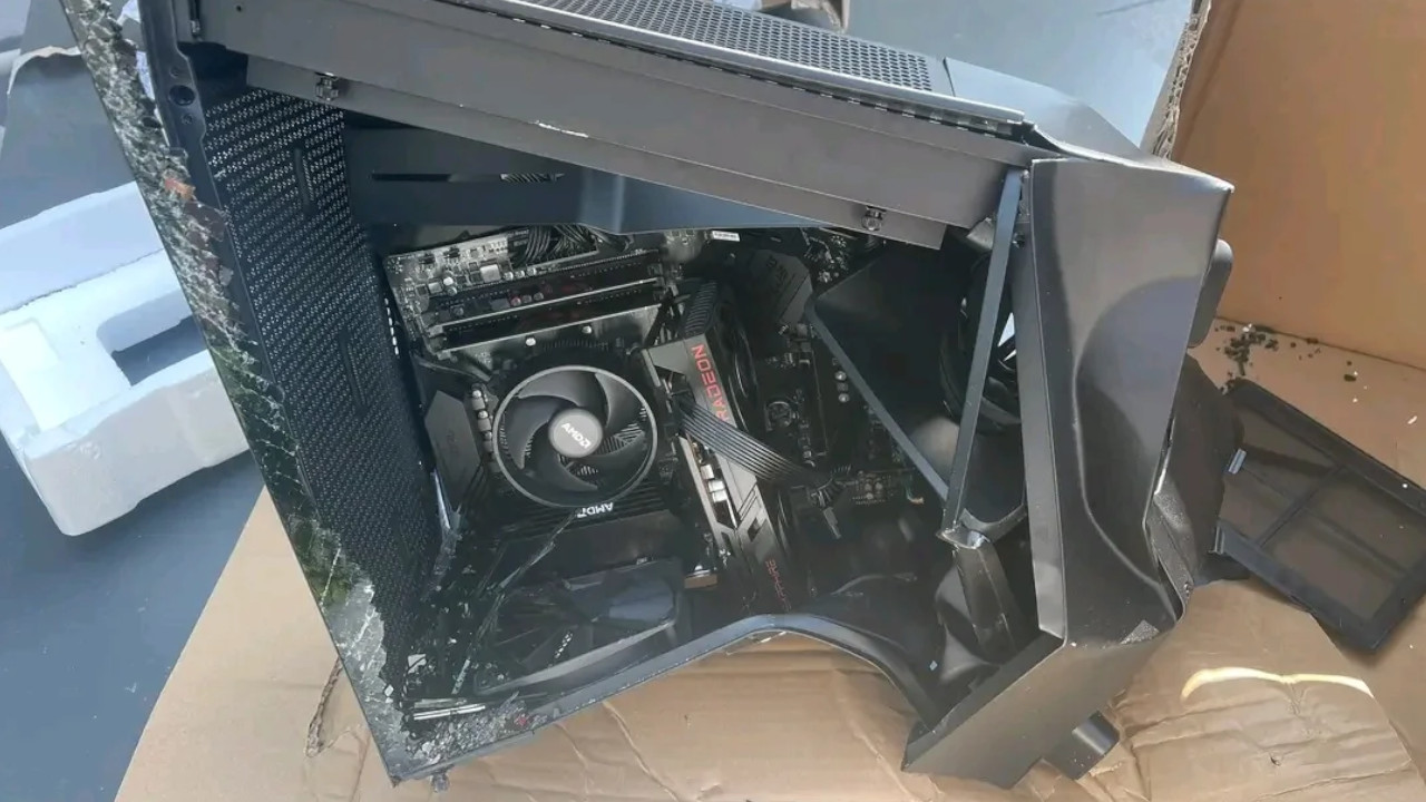 The user buys a new gaming computer for 1000 euros with an AMD graphics card