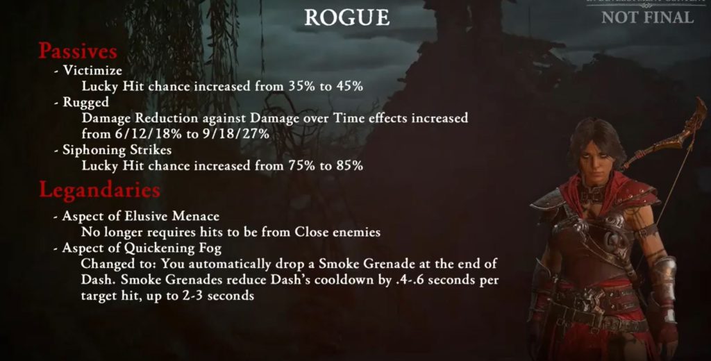Diablo 4 Patch 111 Rogue Änderungen 2