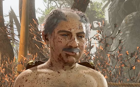 Baldurs Gate 3 Halbling Barbar Smirk Okoii Explosion Titel