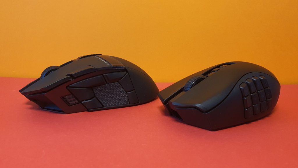 Corsair Darkstar Wireless and Razer Naga V2 Pro comparison
