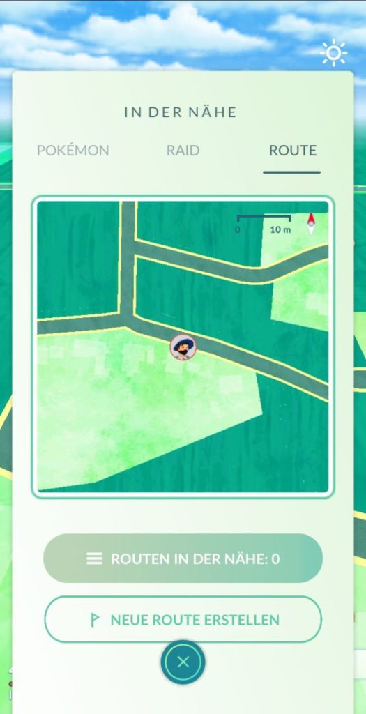Pokémon GO Routen im Spiel