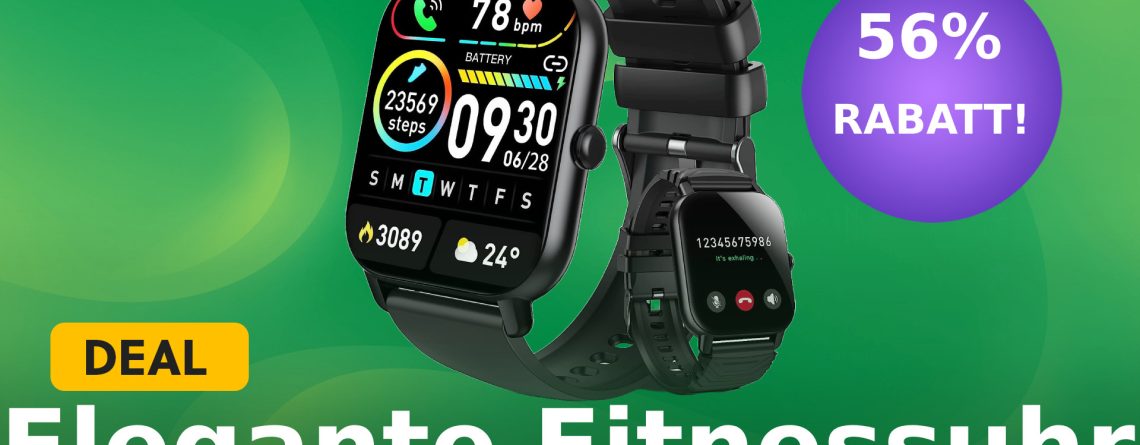 Stilvolle Smartwatch günstig bei Amazon kaufen: jetzt mehr als 50% Rabatt auf Einsteiger-Fitnessuhr