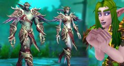 WoW Night Elf Heritage Armor Female Face happy titel titel 1280x720