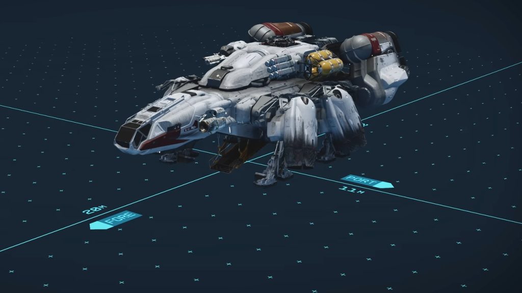 starfield ships meter in hangar
