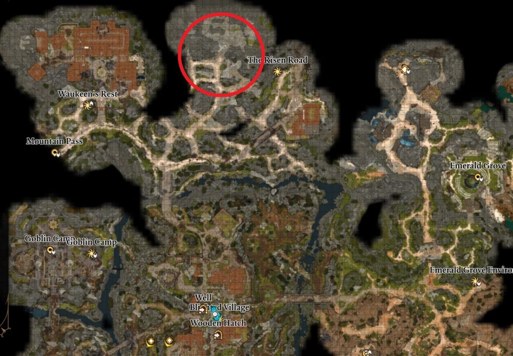 Baldurs Gate 3 Iron Flask Location Map