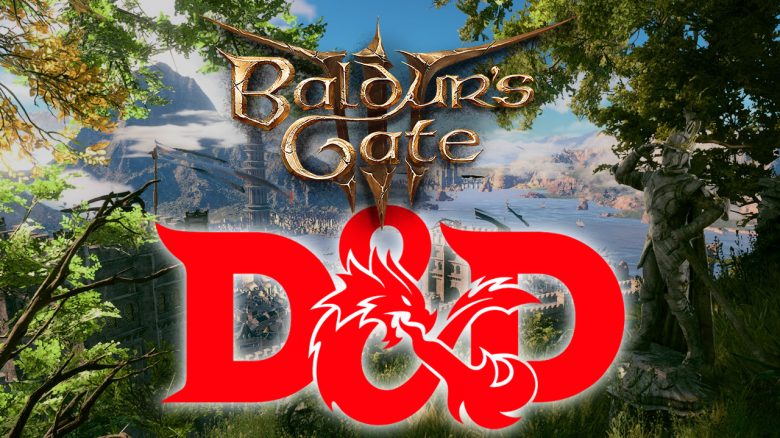Das Baldurs Gate 3 und D&D Logo im Titelbild für das Wizards of the Coast-Interview