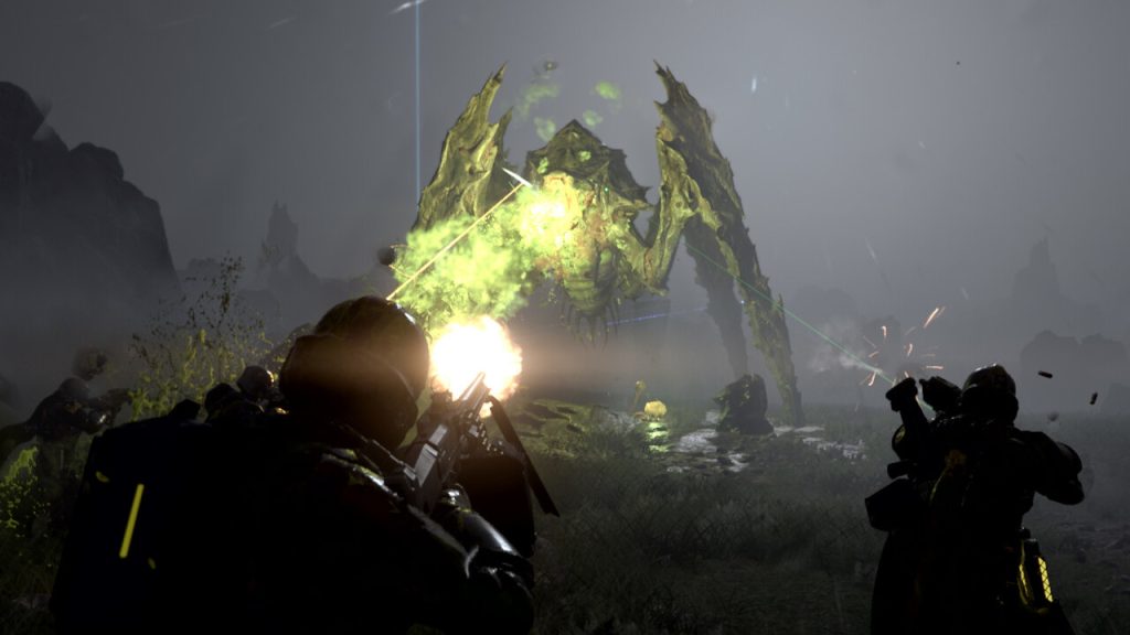 Helldivers 2 kampf alien spinnenartig