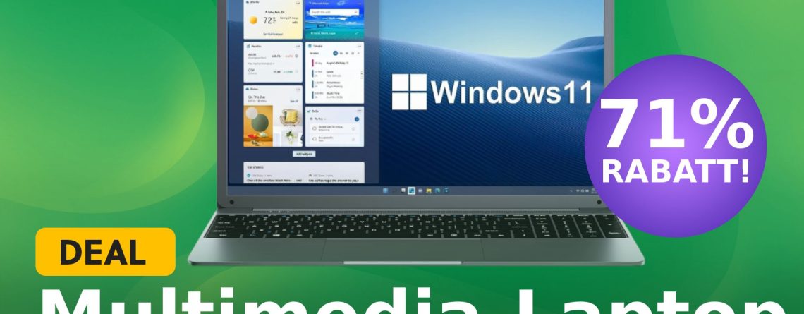 Multimedia-Laptop mit 15,6 Zoll, FHD und Windows 11: Jetzt um 71% bei Amazon reduziert