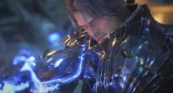 Quantum Knight Ritter mit Schusswaffe nah blau