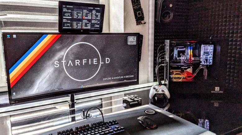 Fans überbrücken die Wartezeit auf Starfield, bauen beeindruckende Gaming-Setups im Sci-Fi-Design