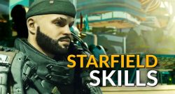 Starfield Skills, Mann mit Bart, im Hintergrund die Stadt New Atlantis