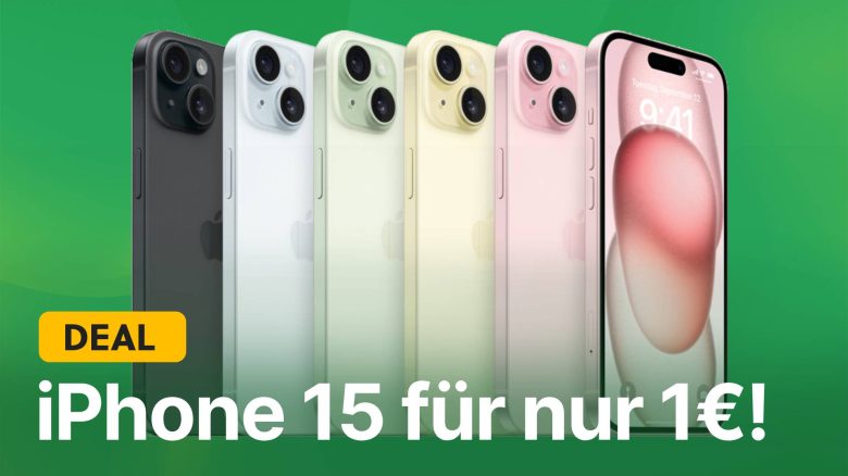 Das iPhone 15 könnt ihr euch schon jetzt mit Vertrag für nur 1€ sichern