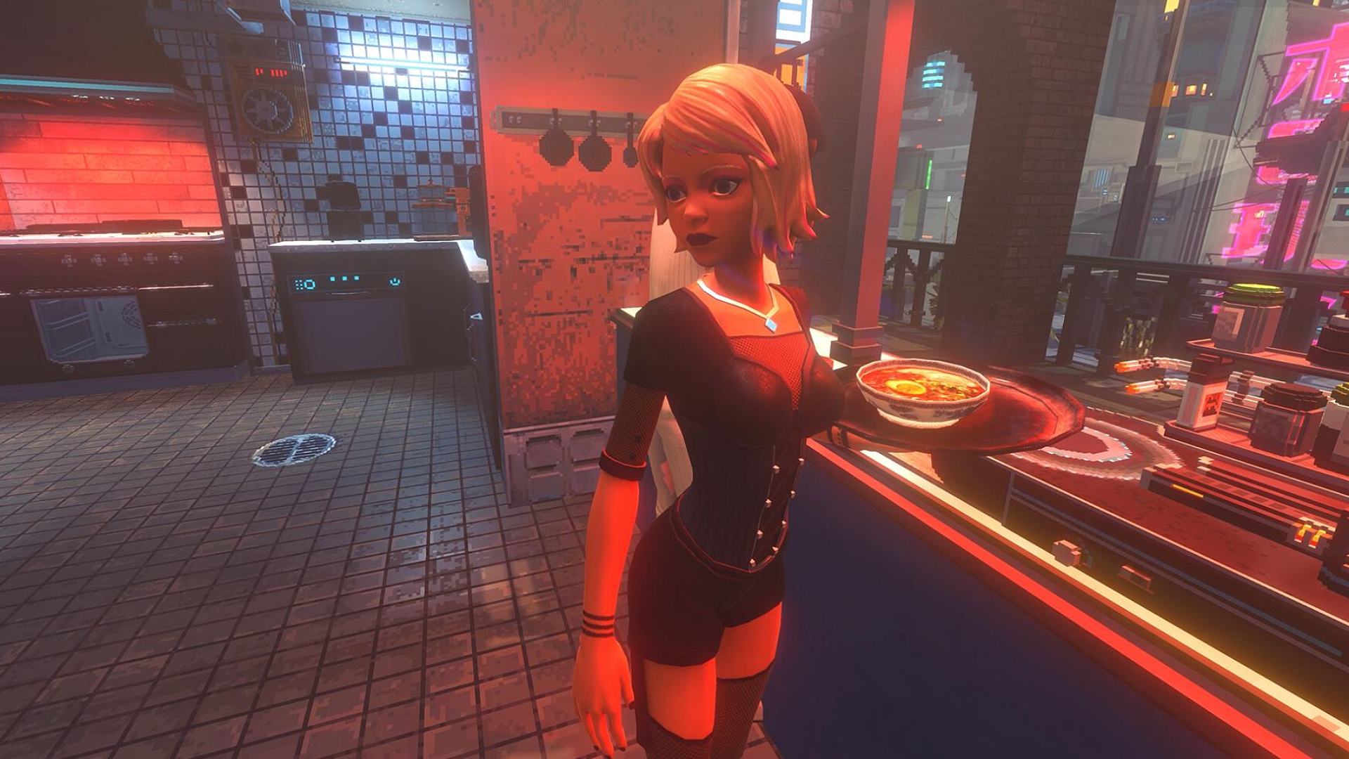 Steam: Ein neues Spiel mischt Cyberpunk 2077 und Dave the Diver – Zeigt das Stadtleben zwischen Nudelständen und Killern