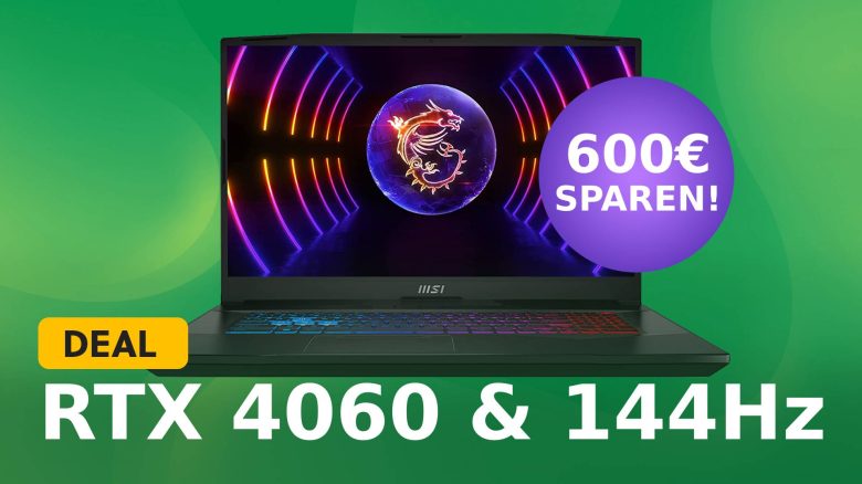 Gaming-Laptop jetzt für 600€ weniger auf Amazon: 144Hz & RTX 4060