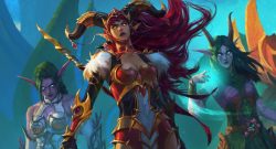 WoW Patch 102 Wardes of the Dream Key Art Alexstrasza Tyrande Merithra titel title 1280x720
