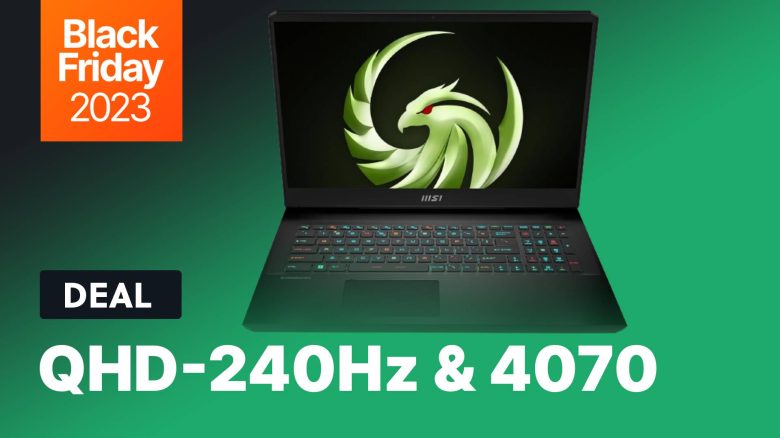 QHD-Laptop mit 240Hz & einer RTX 4070 kostet jetzt noch 650€ weniger bei Amazon
