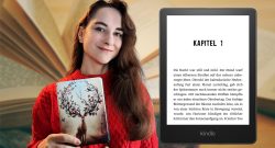 Leya Jankowski, Chefredakteurin MeinMMO mit Kindle Paperwhite