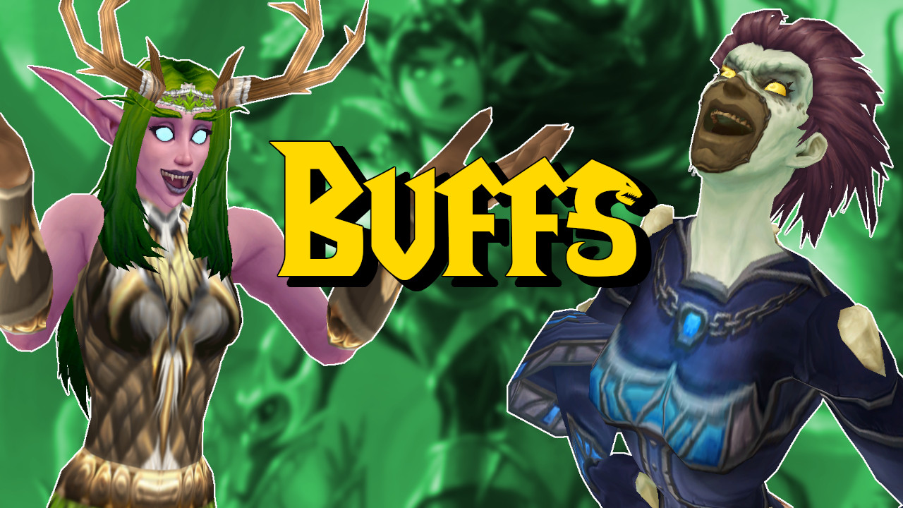 WoW Buffs cheering night elf druid undead priest titel title 1280x720