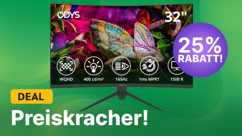 32 Zoll, 165Hz & superschnell: Gaming-Monitor mit WQHD-Auflösung schon vor dem Black Friday super günstig