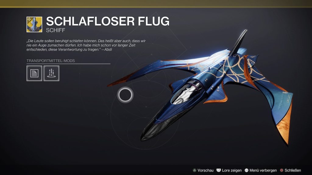 Destiny-2-Schlafloser Flug
