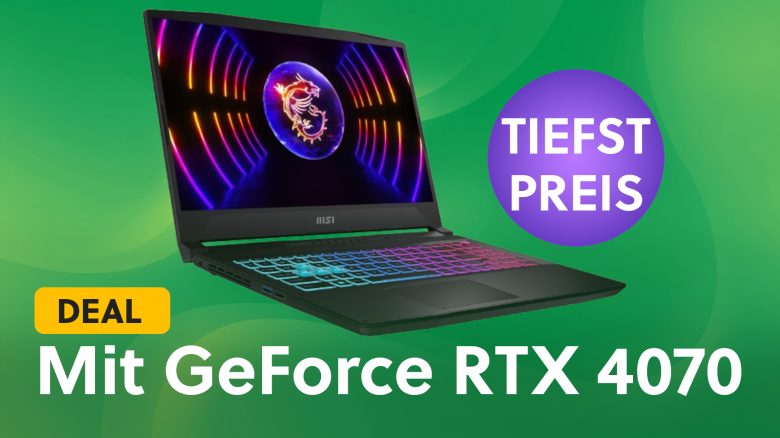 Gaming-Laptop mit GeForce RTX 4070: Jetzt zum Tiefstpreis zuschlagen und 450 Euro sparen