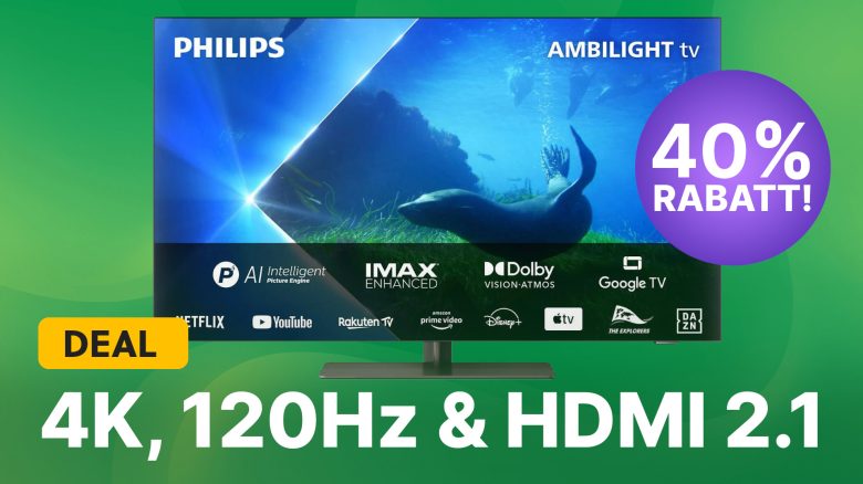 65 Zoll 4K-TV 1100€ günstiger: Erweitert euren Horizont mit Ambilight & 120 Hz”