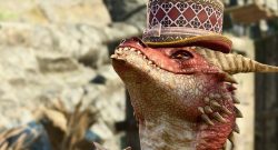 Baldurs Gate 3 Kobold mit Hut lacht titel