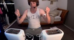 Boggles mit Gabeln und Toaster