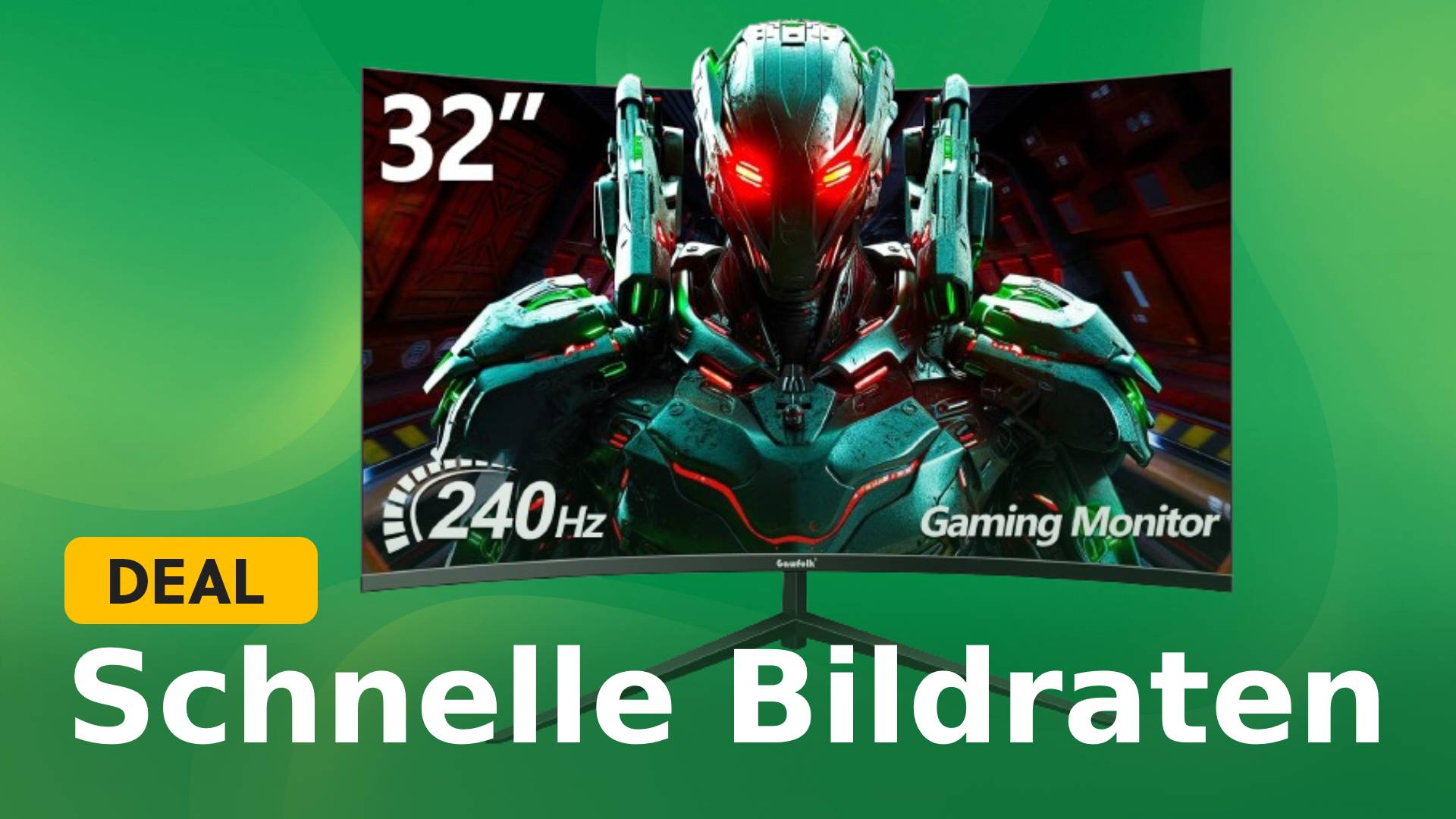 32 Zoll groß, curved und mit satten 240 Hz – Der Preis für diesen Gaming-Monitor wird euch umhauen