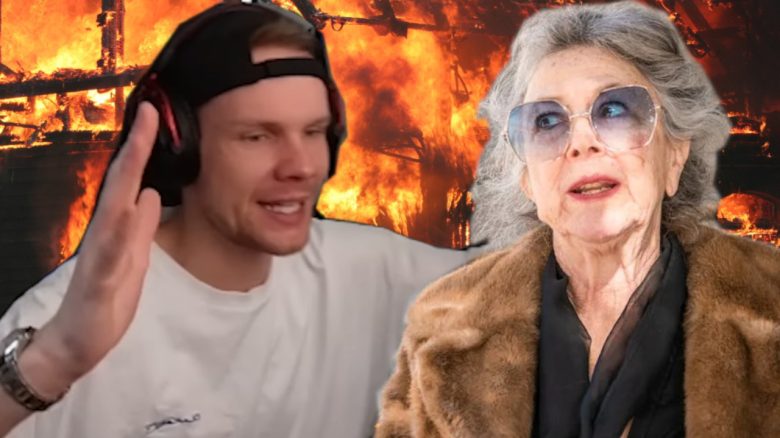 Collage UnsympathischTV rettet alte Frau vor Flammen