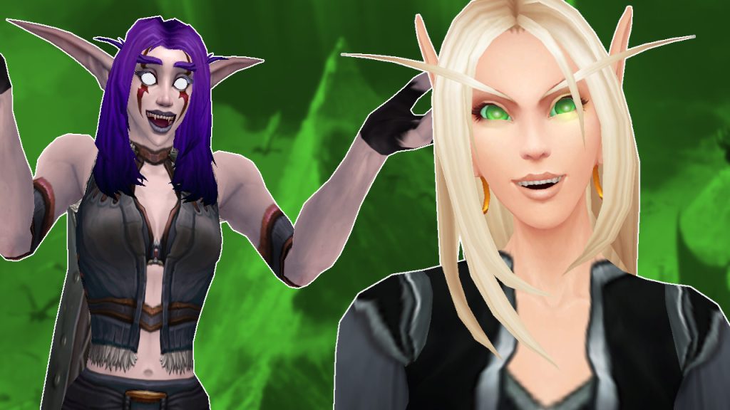 WoW Blood Elf Night Elf Female Cheer titel title 1280x720