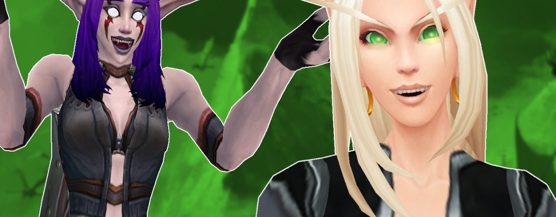 WoW Blood Elf Night Elf Female Cheer titel title 1280x720