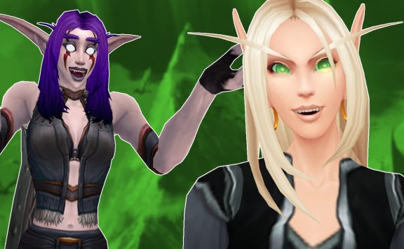 WoW Blood Elf Night Elf Female Cheer titel title 1280x720