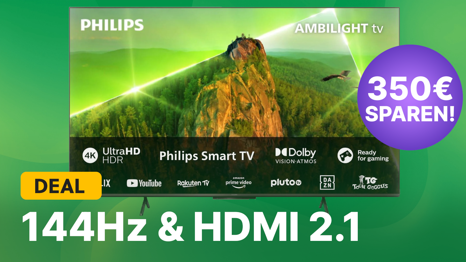 Philips Ambilight 4K-TV zum halben Preis: Jetzt 50% beim MediaMarkt-WSV sparen
