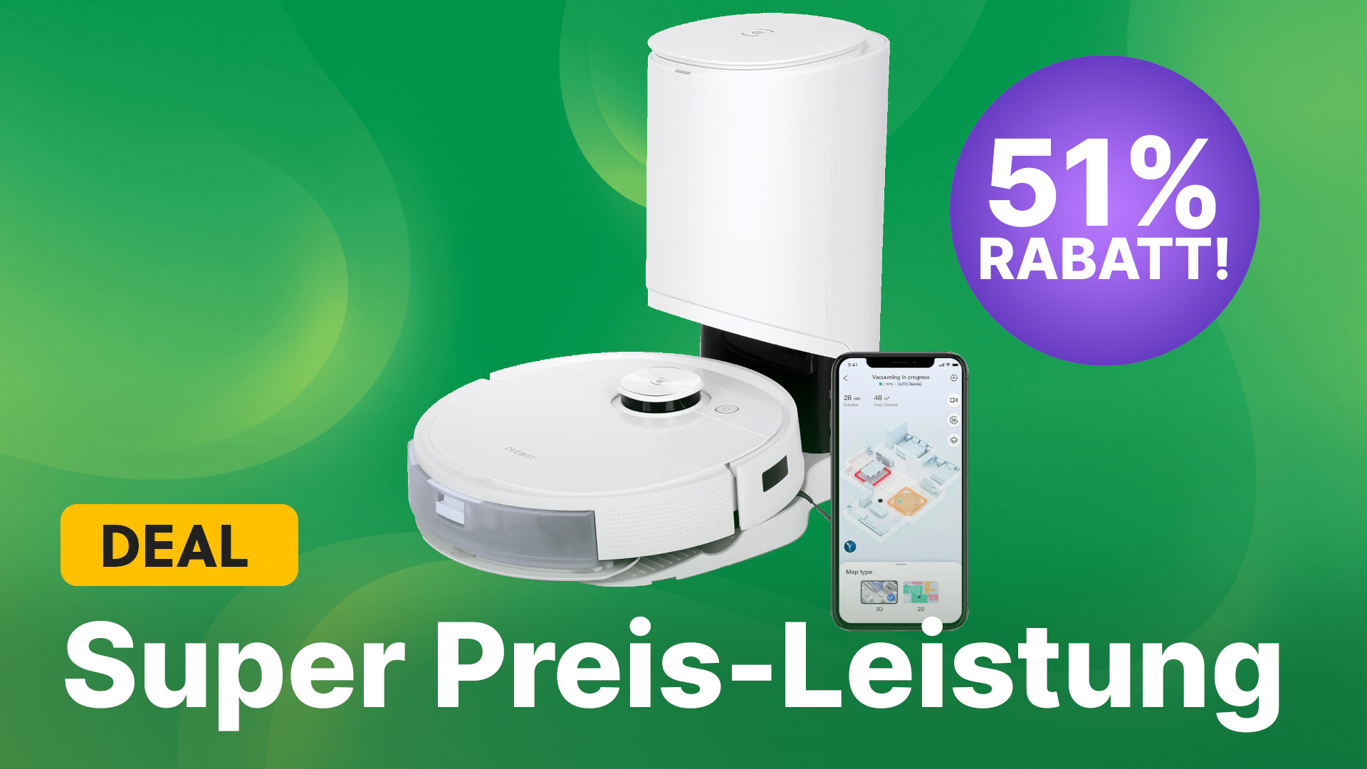 Extrem starker Saugroboter zum halben Preis: Dieser Ecovacs ist eine echte Preis-Leistungs-Empfehlung! 