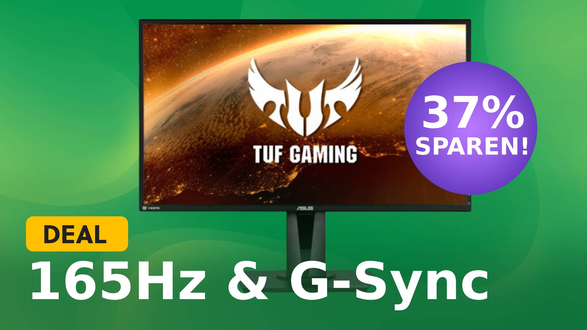 WQHD-Monitor um fast 40% reduziert: Mit 165Hz & 1ms Reaktionszeit atemberaubende Spielabläufe erleben