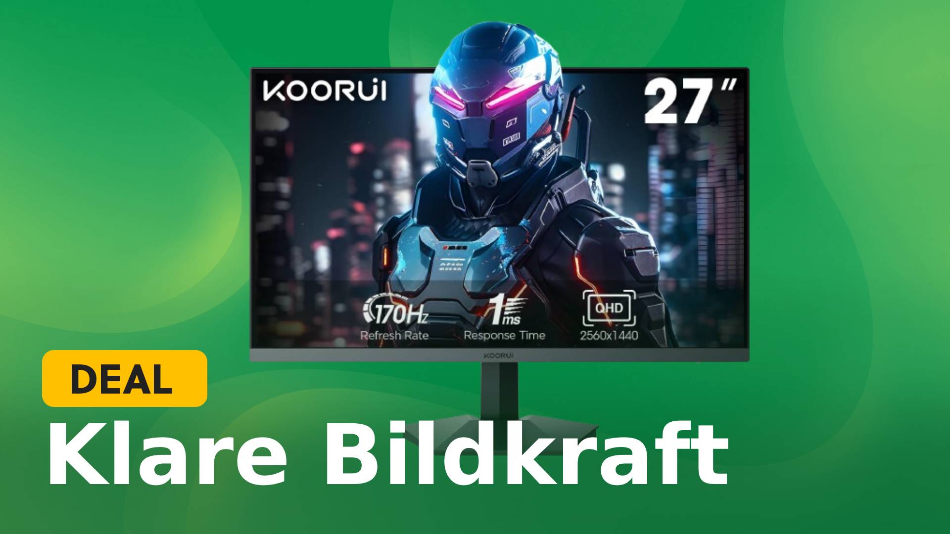 Nur etwa 1,15€ pro Hertz: Diesen WQHD-Monitor mit 170Hz-Display gibt es gerade unglaublich günstig