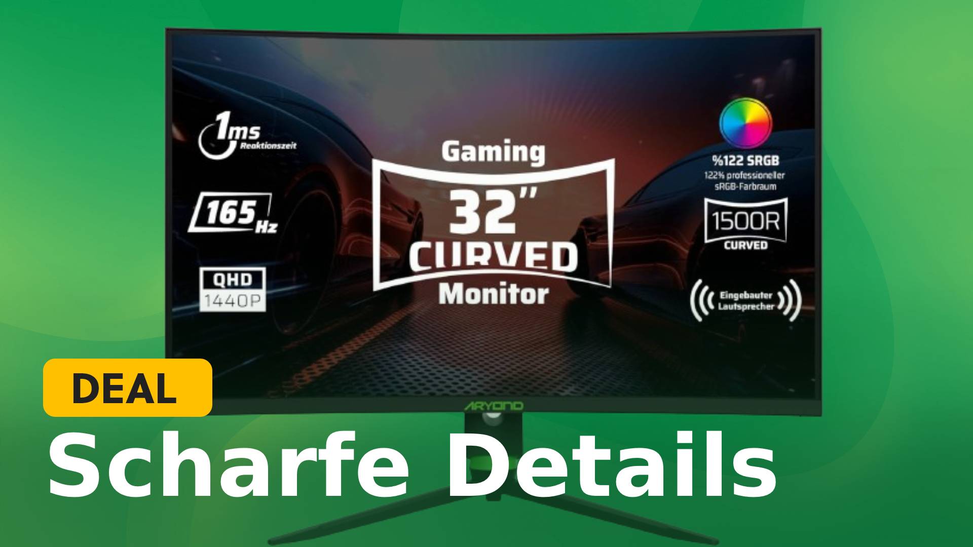 Riesiger Rabatt auf blitzschnellen WQHD-Monitor: Bei Amazon gibt’s 165Hz mit 32 Zoll zum frechen Preisnachlass