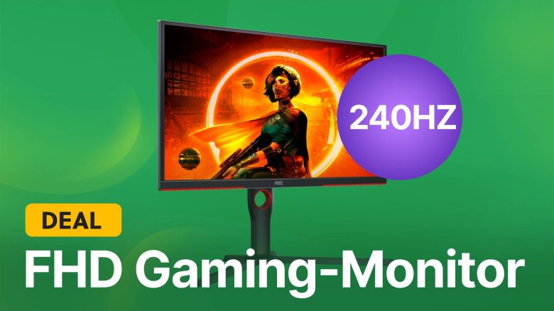 Gaming-Monitor für unter 200€ im Angebot: Dank 240Hz perfekt für schnelle Shooter und Actionspiele