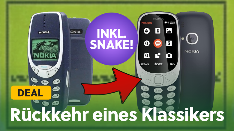 Das Nokia 3310 ist zurück: Die Legende unter den Handys ist wieder da – inklusive Snake!