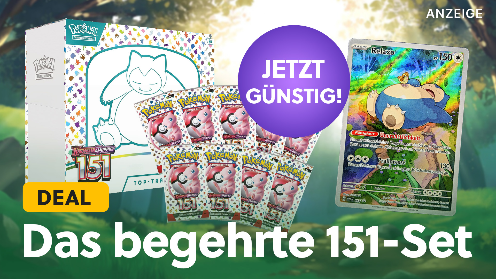 Die originalen 151 Pokémon-Karten endlich preiswert sichern. Jetzt beginnt der Preisfall!