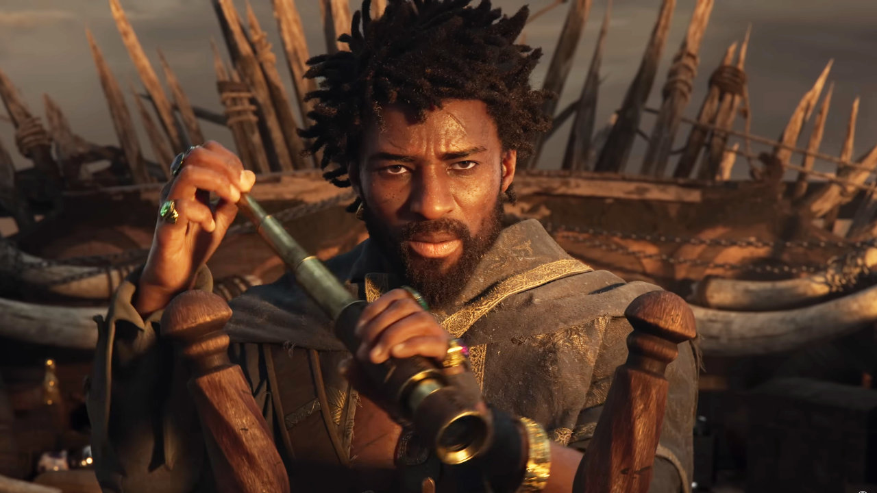 Skull and Bones Pirat mit Fernrohr