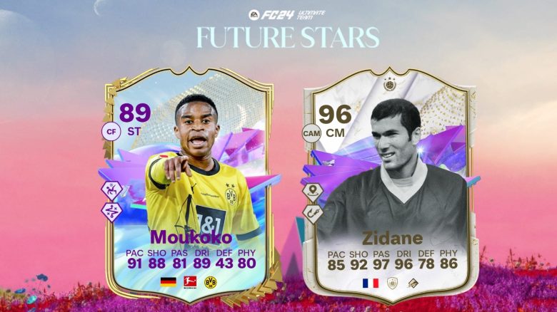 Titel EA FC 24 Future Stars Team 2 mit Moukoko und Zidane