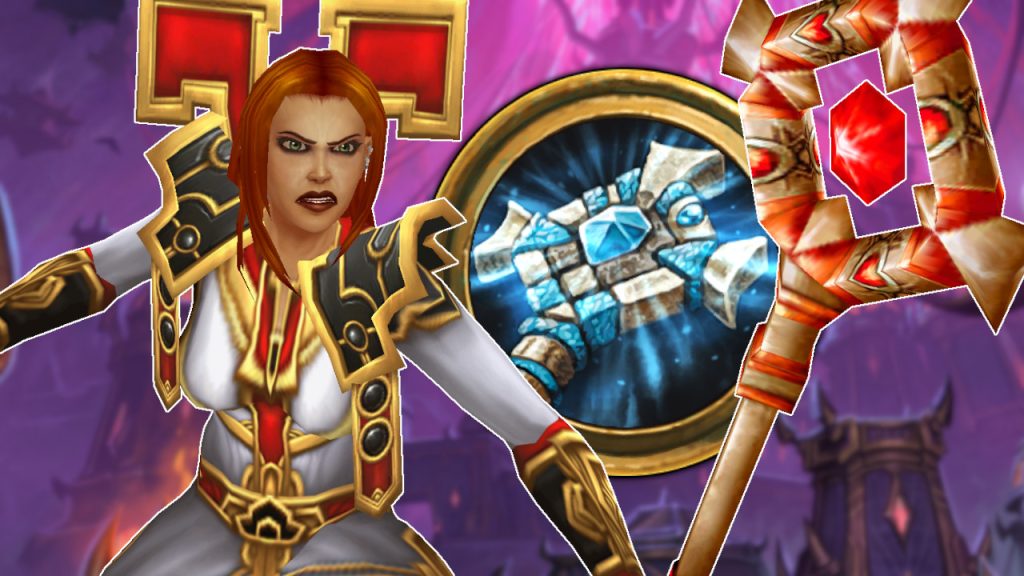 WoW Priest female with class logo titel title 1280x720