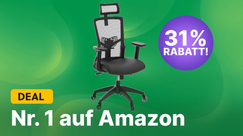 Nr. 1 auf Amazon: Der meistverkaufte ergonomische Bürostuhl unterstützt euch beim Gaming oder Arbeiten und kostet jetzt nur 90€