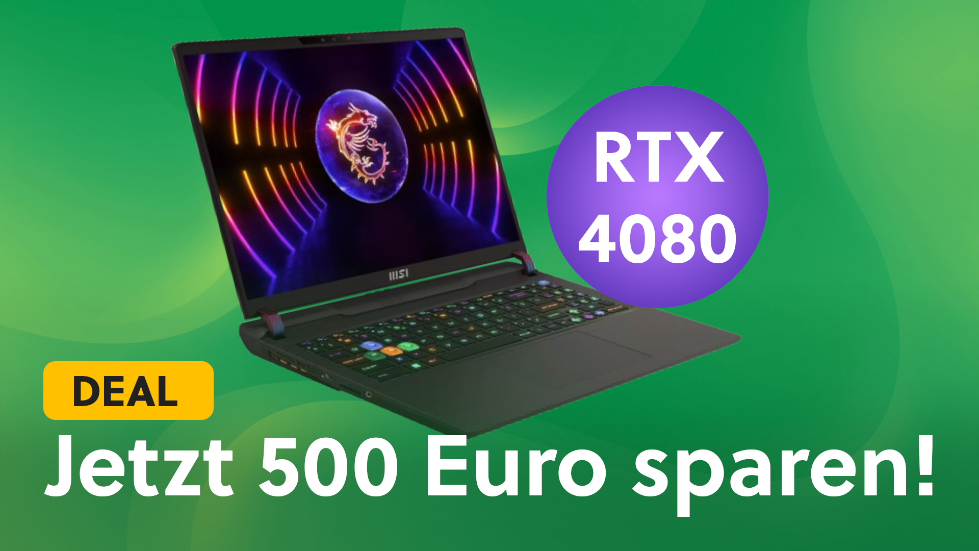 Mit GeForce RTX 4080: Starker Gaming-Laptop von MSI jetzt 19 Prozent günstiger – Tiefpreis!