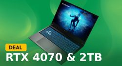 Gaming-Laptop mit mächtiger RTX-4070-Grafik und 4,9GHz Intel-CPU schlagartig um 200€ günstiger im Angebot