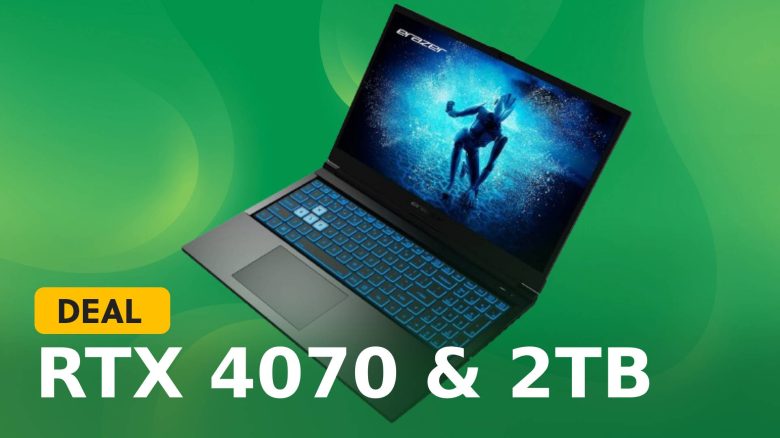 Gaming-Laptop mit mächtiger RTX-4070-Grafik und 4,9GHz Intel-CPU schlagartig um 200€ günstiger im Angebot
